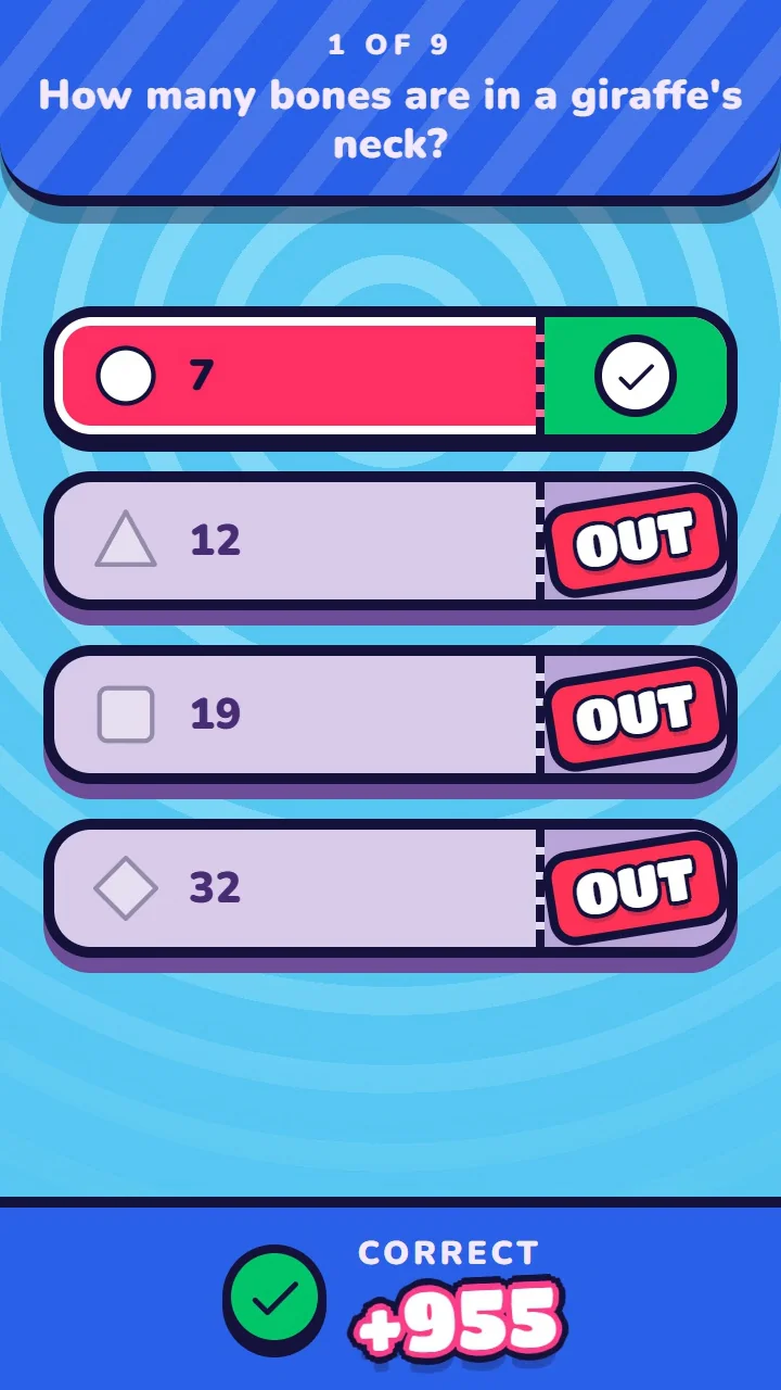 A multiple choice answer, marked correct.