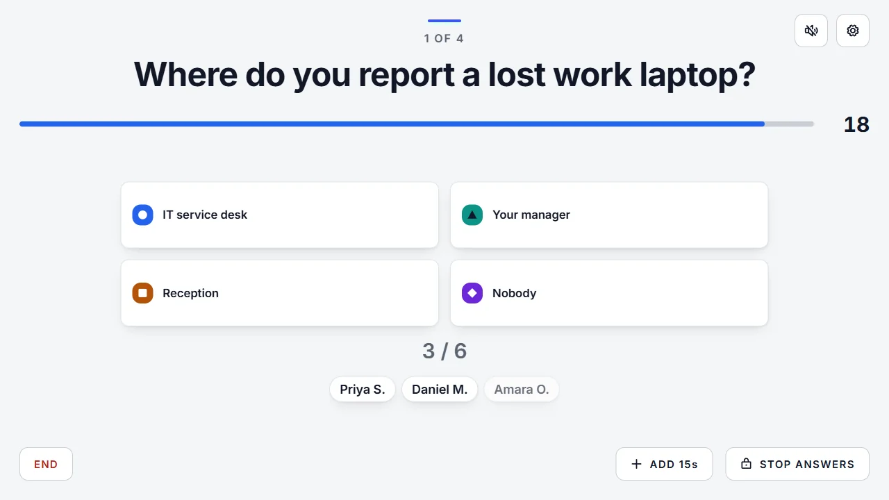 A question about work on the host screen, in the Business theme.